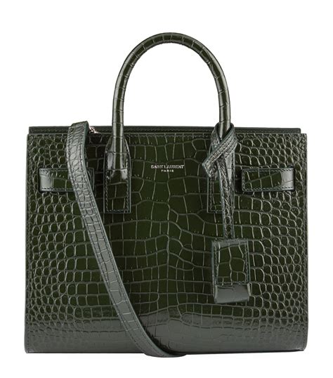 ysl sac de jour green croc|Saint Laurent Sac De Jour Bags & Handbags for Women.